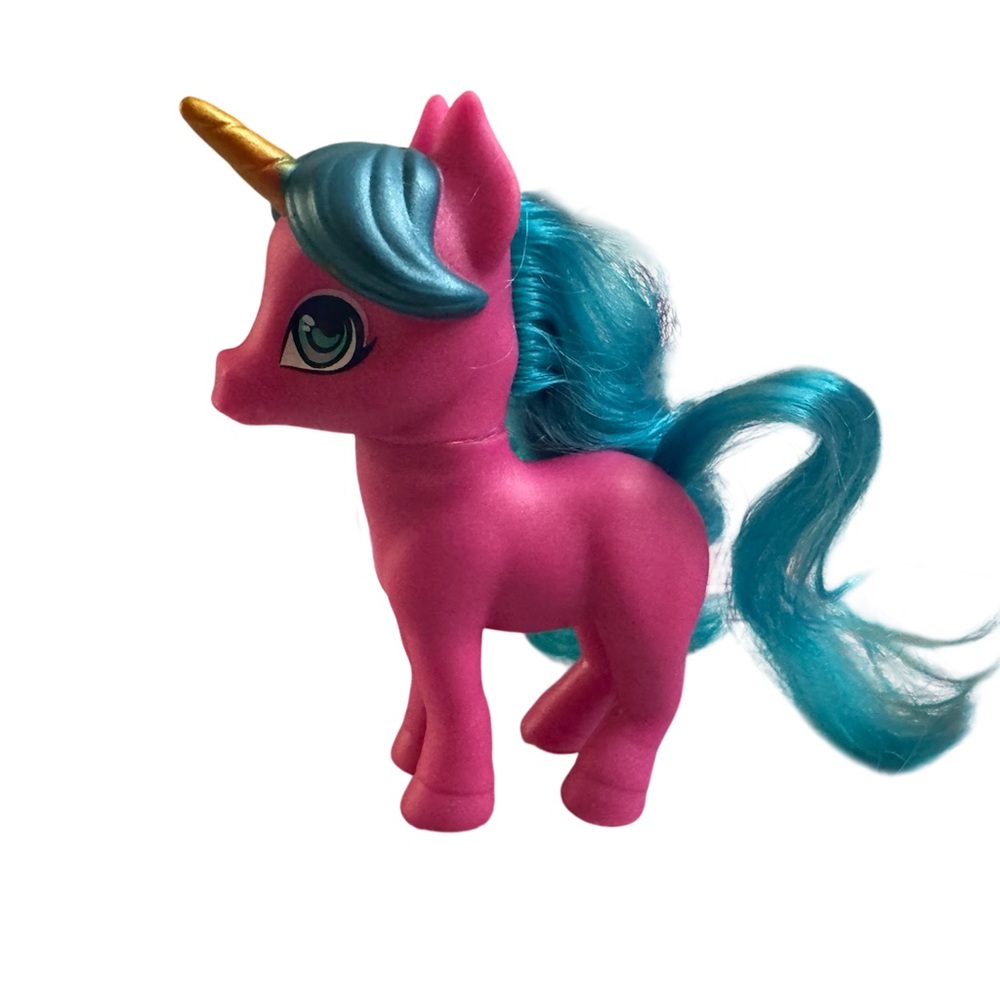 Hairmazing Pink Unicorn Toy with Blue Mane